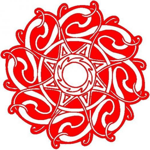 30 Custom Modern Red Celtic Art Personalized Address Labels
