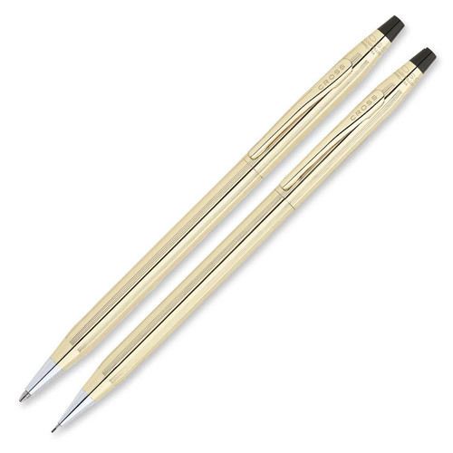 A.T. Cross Company Ballpoint Pen and Pencil 10Kt. Gold Filled Set. Sold as Set