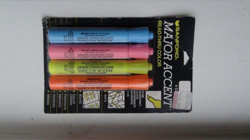 Quick Reference Marker,4 Color in one package, Sanford Read-Thru Color,Polymer P