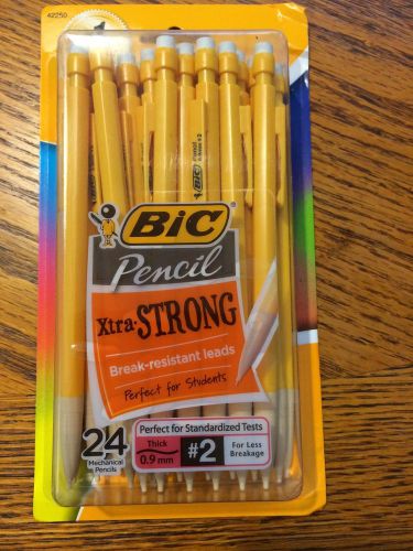 Bic MPLWSP241 Mechanical Pencils, No.2., .9mm, 24/PK, Yellow Barrel
