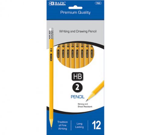 BAZIC #2 Premium Yellow Pencil (12/Pack), Case of 144