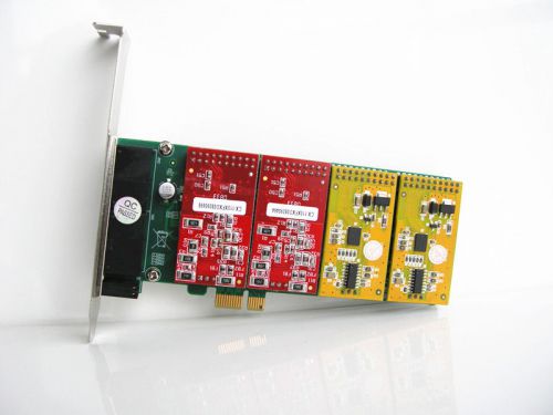 XE400PL 2O2S PCI-E Analog Asterisk card with 2FXO 2FXS module low profile card