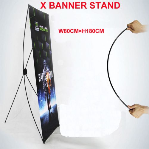 W80xh180 trade show pop up display x banner stand  ca for sale