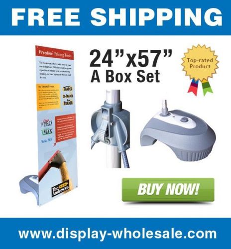 Outdoor x banner stand 24&#034; x 57&#034; (box set - stand and base) for sale
