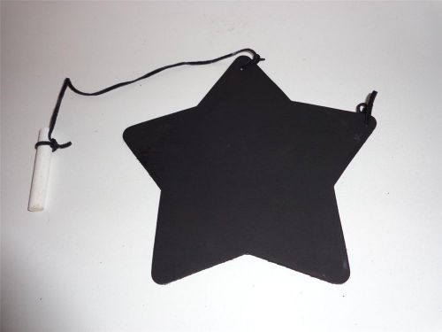 WOOD CHALKBOARD STAR DESIGN WITH CHALK HANG WALL DISPLAY LIST HOME OFFICE