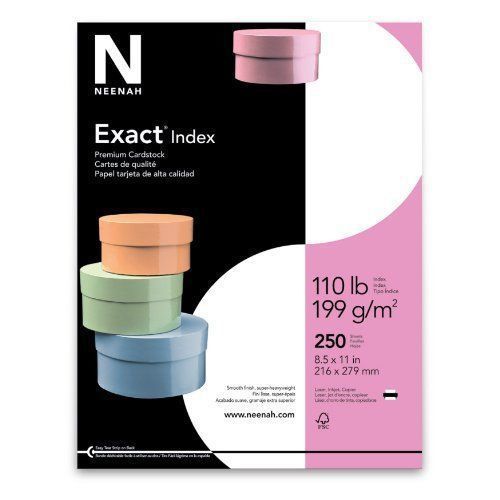 New Exact Index Premium Cardstock 110 Lb Index 8.5 X 11 Inches 250 Sheets Ivory