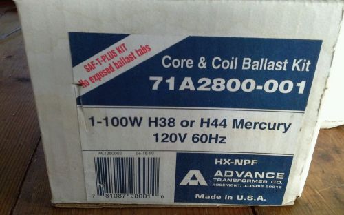 LOT OF 6 -  ADVANCE  CORE &amp; COIL BALLAST KIT  71A2800-001 -NEW IN BOXES