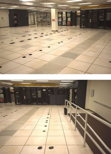 Computer/Server Room 24&#034; x 24&#034; Tile Raised Floor Rail/Ramp 1700 Sq. Ft  16&#034;-18&#034;H