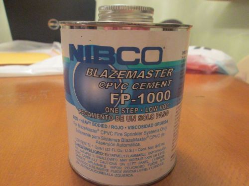 NIBCO BLAZEMASTER CPVC CEMENT FP-1000 FIRE SPRINKLER SYSTEMS