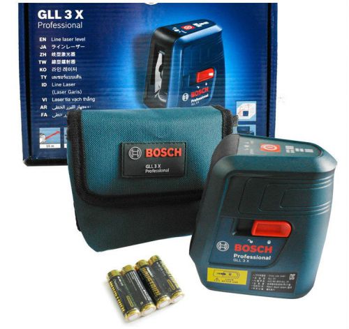 Bosch gll 3x professiona self leveling laser 3 lines cross line + vertical line for sale