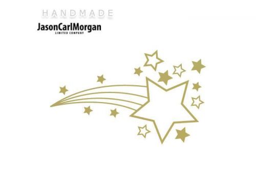 JCM® Iron On Applique Decal, Shooting Star Gold