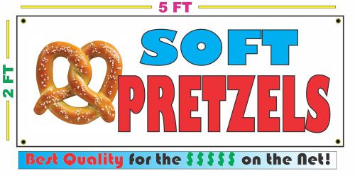 Full Color SOFT PRETZELS Banner Sign NEW LARGER SIZE Best Quality for the $$$