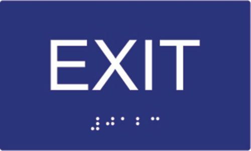 Exit Braille Sign ADA Compliant 5&#034;x3&#034; High Quality Acrylic Plastic