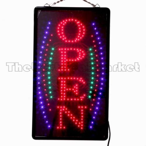 New large led vertical open business motion sign 27.2x15.5&#034; u.s.a seller #88 for sale