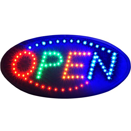Oval Color OPEN LED Sign Animated shop bright neon Light store Business Display