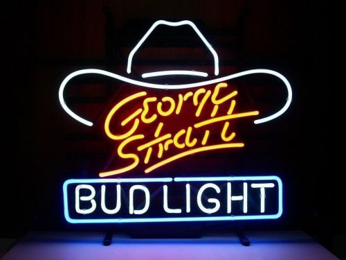 Hot George Strait Real Neon Light Sign Home Beer Bar Garage Sign Free shipping