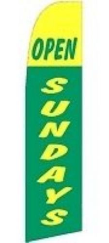 Open sundays super sign flag + pole + spike for sale