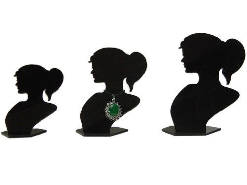3 PCS Girl&#039;s Head-shaped Acrylic Pendant Display(2 1/4&#034;~3 1/2&#034; tall) JD010c123