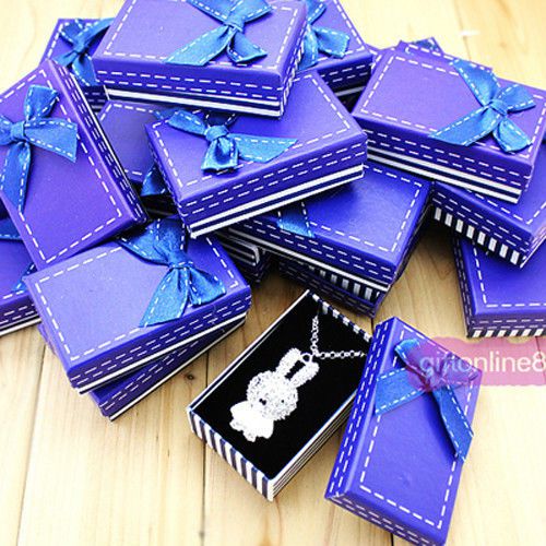 24pc jewellery finger ring necklace gift case box 26V