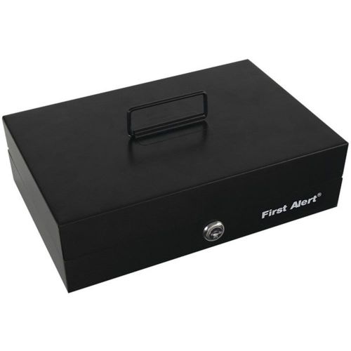 First alert 3026f steel cash box money tray black key-lock for sale