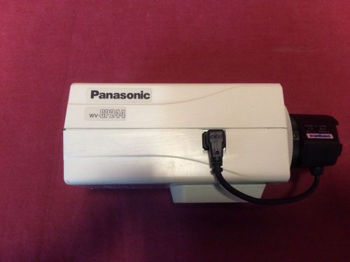 Panasonic wv-cp244 color video camera w/lens computar 2.6mm 1:1.6  1/3&#034; for sale