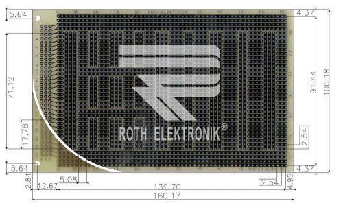 Re315 - lf - labor card, plate fr4 2,54mm 32 64 96 - pol. roth electronics for sale
