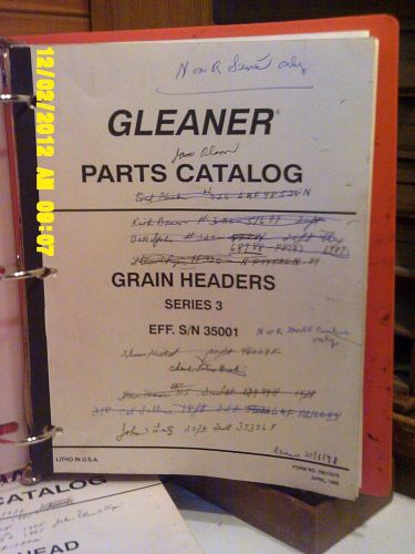 Allis Chalmers Grain Headers Parts Catalog F L M MH R N series