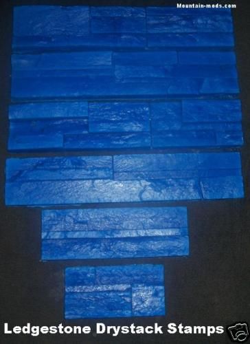 6 ledgestone drystack vertical concrete stamps mats new for sale