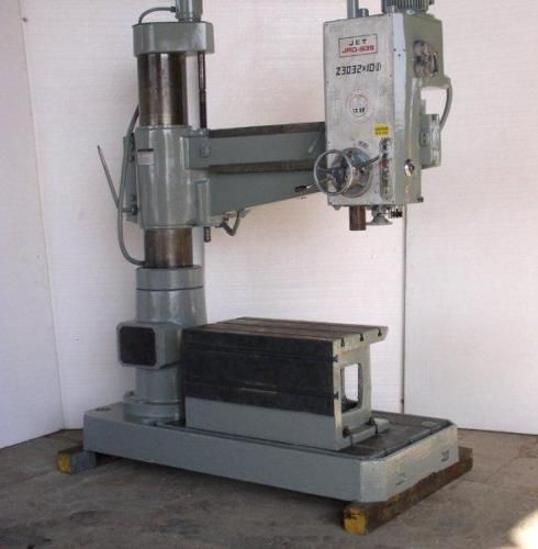 3&#039; x 9&#034; jet model jrd939 radial arm drill; t-slotted table for sale