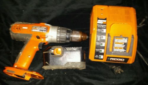 Ridgid hammer drill extra large battery and charger