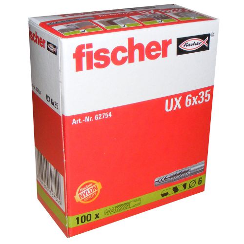 Pegs Dowels FISCHER Pack UX 6x35 100 Pieces Nylon Quality - 062754