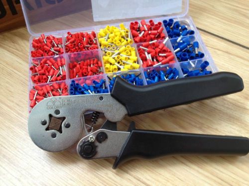 0.25-6mm2 1000 piece  wire ferrules  kit + crimping plier fasen, hsc8 6-4a /b for sale