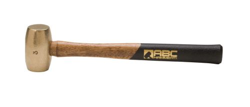 ABC Hammers Brass Striking Hammer, 3-LB, 12.5-Inch Hickory Wood Handle, #ABC3BW