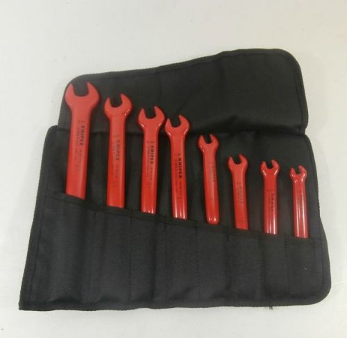 Knipex 8-Piece Standard Open End Wrench Set, 5/16” to 3/4”