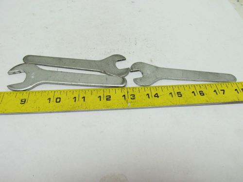 Super Thin Single End Open End Wrench Set 7/16&#034; 9/16&#034; 11/16&#034; Lot of 3