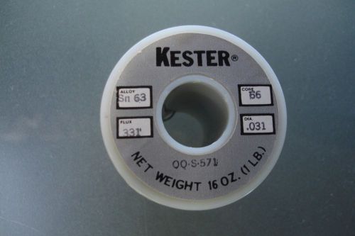1LB  Kester QQ-S-571 Solder SN63 ALLOY .031 Diameter 331 Flux USA