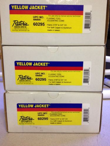YELLOW JACKET FLARING TOOL 60295 (FLARES 3/16&#034; TO 3/4&#034; OD) ECCENTRIC CONE