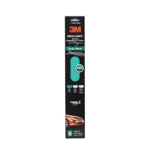 3m 32220 Green Corps 2-3/4&#034; X 17-1/2&#034; Production Resin Sheet - 5 Sheets Per Pack