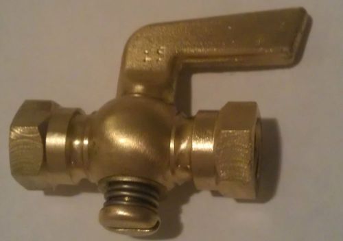 New Brass Shut Off Cock 1/8 inch Double Female NPT (Hit and Miss Engine)