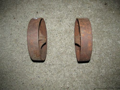 Vintage Antique Cast Iron Spoke Wheels 7&#034; 2 Total