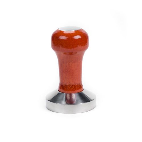 Coffee Espresso Tamper - 57mm Rosewood/Stainless Steel -Flat Bottom expresso
