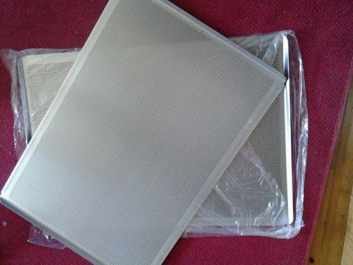 2 lot focus commercial baking aluminum perforated bakers sheet pan tray 18 x 26&#034;