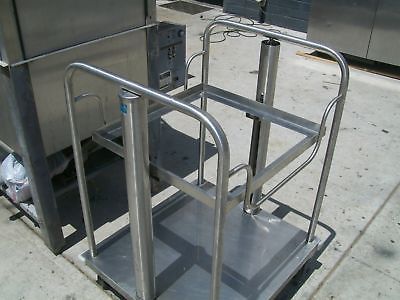 DISH WASHING RACKS DOLLY,  ALL STAINLES STEEL/CASTERS, H.D, 900 ITEMS ON E BAY