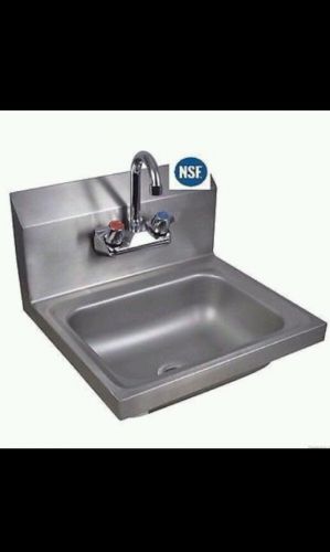 Commercial Kitchen Stainless Steel Wall-Mount Hand Sink w/ Faucet New