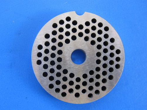#8 x 1/8&#034; (3 mm) meat grinder plate for manual or electric grinder    stainless for sale