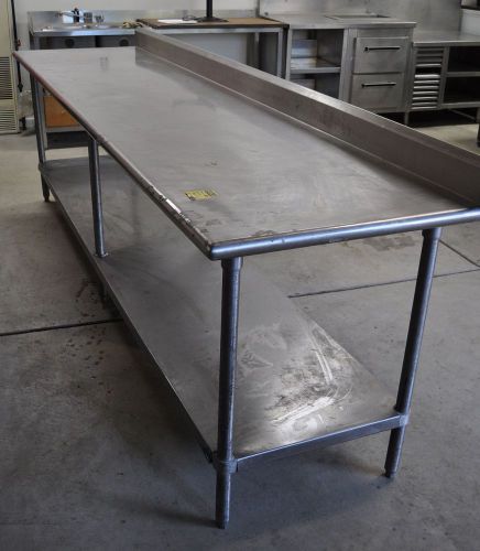 10 Foot Heavy Duty Stainless Steel 1 Shelf Work Prep Table 120&#034; x 30&#034;