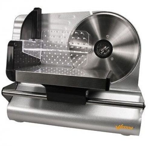 Cutter Electric Meat Slicer Machine Steel Blade Gliding Food Pusher Kitchen New