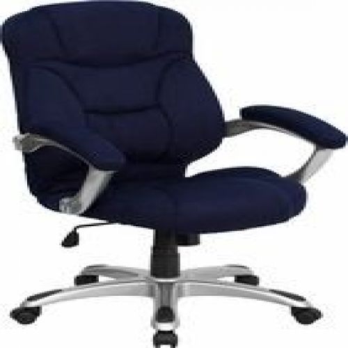 Flash furniture go-725-nvy-gg high back navy blue microfiber upholstered contemp for sale
