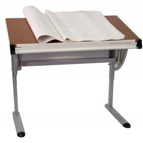 Flash Furniture NAN-JN-2433-GG Adjustable Drawing and Drafting Table with Pewter