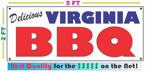 Full Color VIRGINIA BBQ BANNER Sign NEW Larger Size Best Quality for the $$$